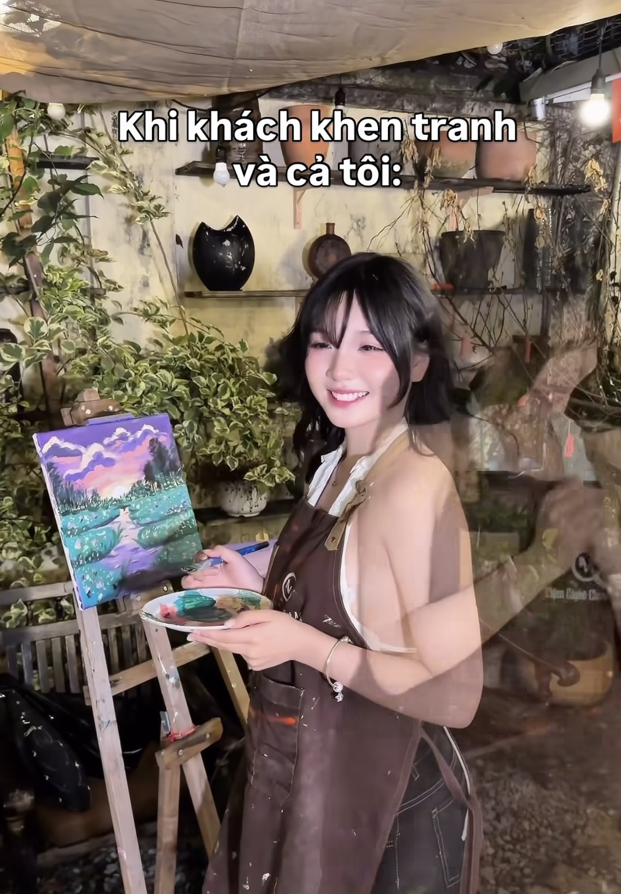 Nụ cười gây thương nhớ của gái xinh vẽ tranh, cầm cọ nhưng khiến trái tim fan nam tan chảy- Ảnh 3.