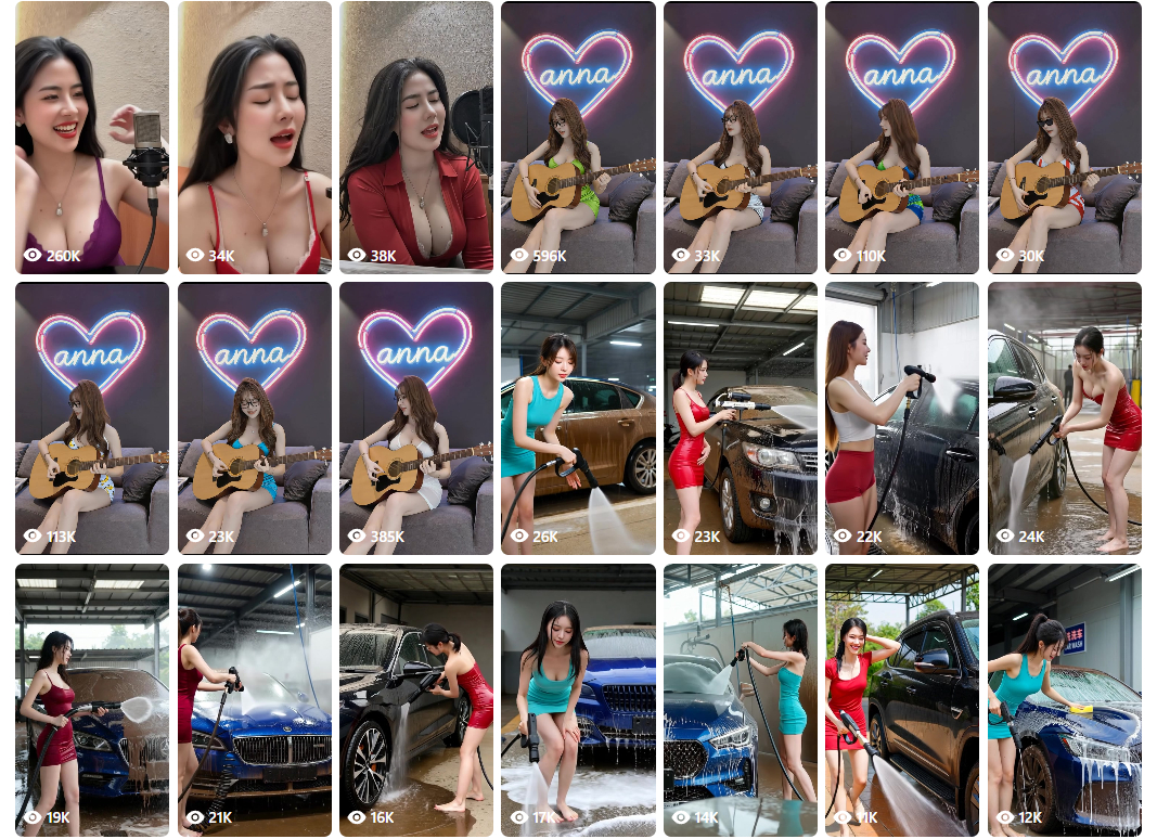 Rửa xe, ca hát, chơi đàn guitar... loạt video triệu view "kinh điển" của hot girl AI khiến người xem cảm thấy... bất ngờ- Ảnh 4.