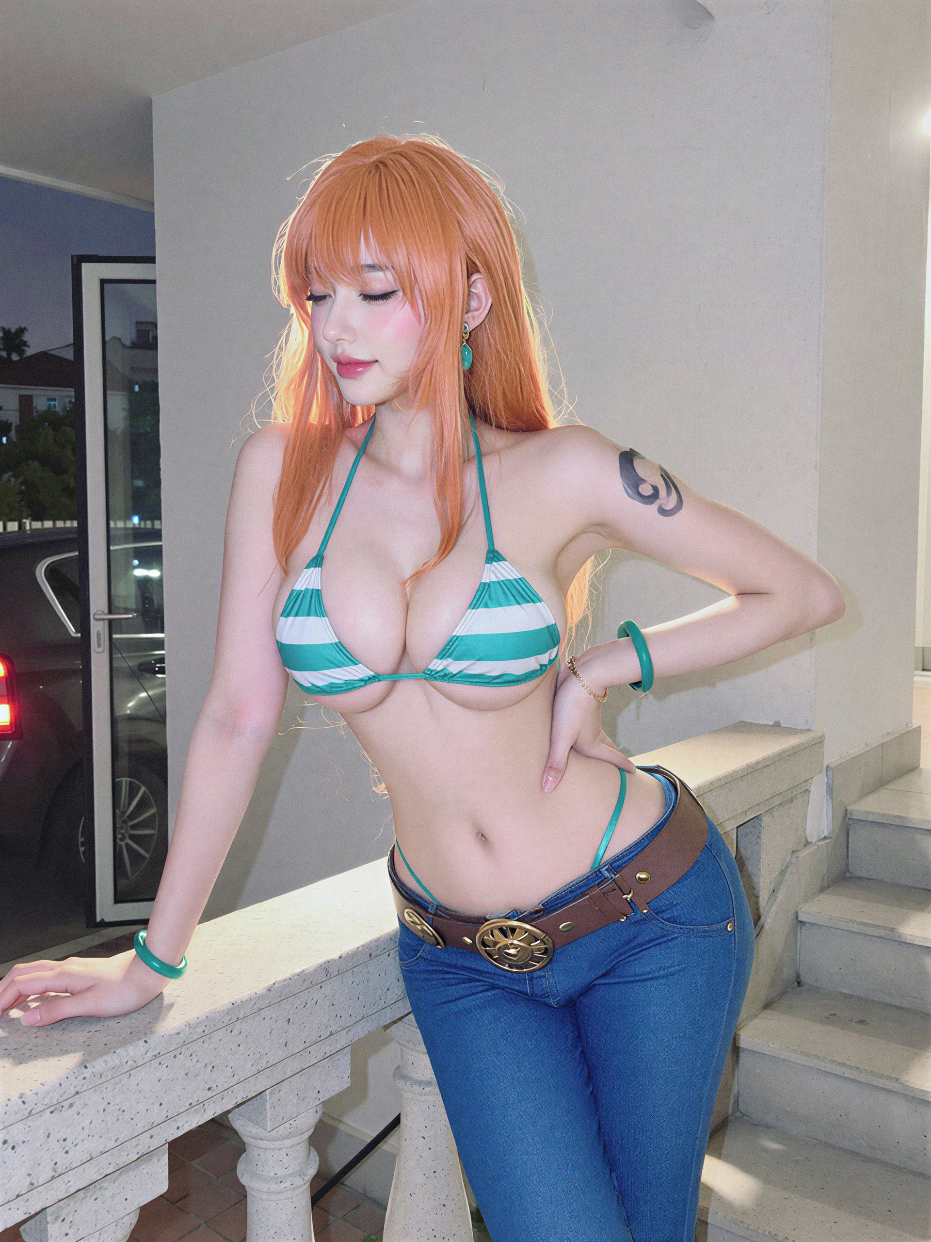 One Piece: Hoa tiêu Nami phiên bản người thật gây bão với vóc dáng cực phẩm- Ảnh 4.