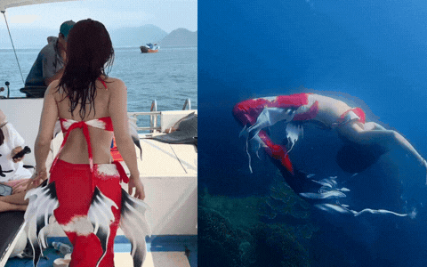 3 triệu người "dính mắt" video mẹ 2 con Vbiz làm nàng tiên cá: Body nuột vẫn chưa hot bằng 35 giây dưới biển!- Ảnh 1.