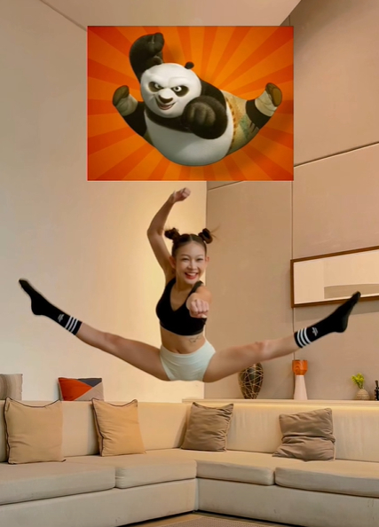 Gấu Po trong Kung Fu Panda cũng phải "bái phục" cô nàng hot girl này- Ảnh 2.