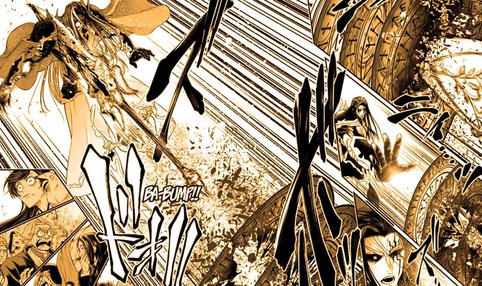 Record of Ragnarok 116-117: Kintoki dùng tuyệt kĩ Sumo vả mặt Odin, Nostradamus chặt tay một vị thần- Ảnh 2.