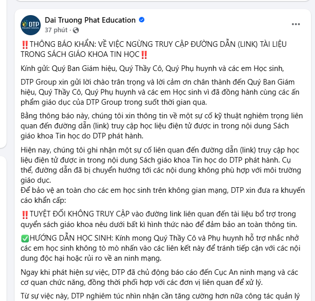 Phụ huynh bàng hoàng phát hiện sách Tin học lớp 3 của con chứa link đồi trụy, Nhà phát hành lập tức thông cáo KHẨN!- Ảnh 2.