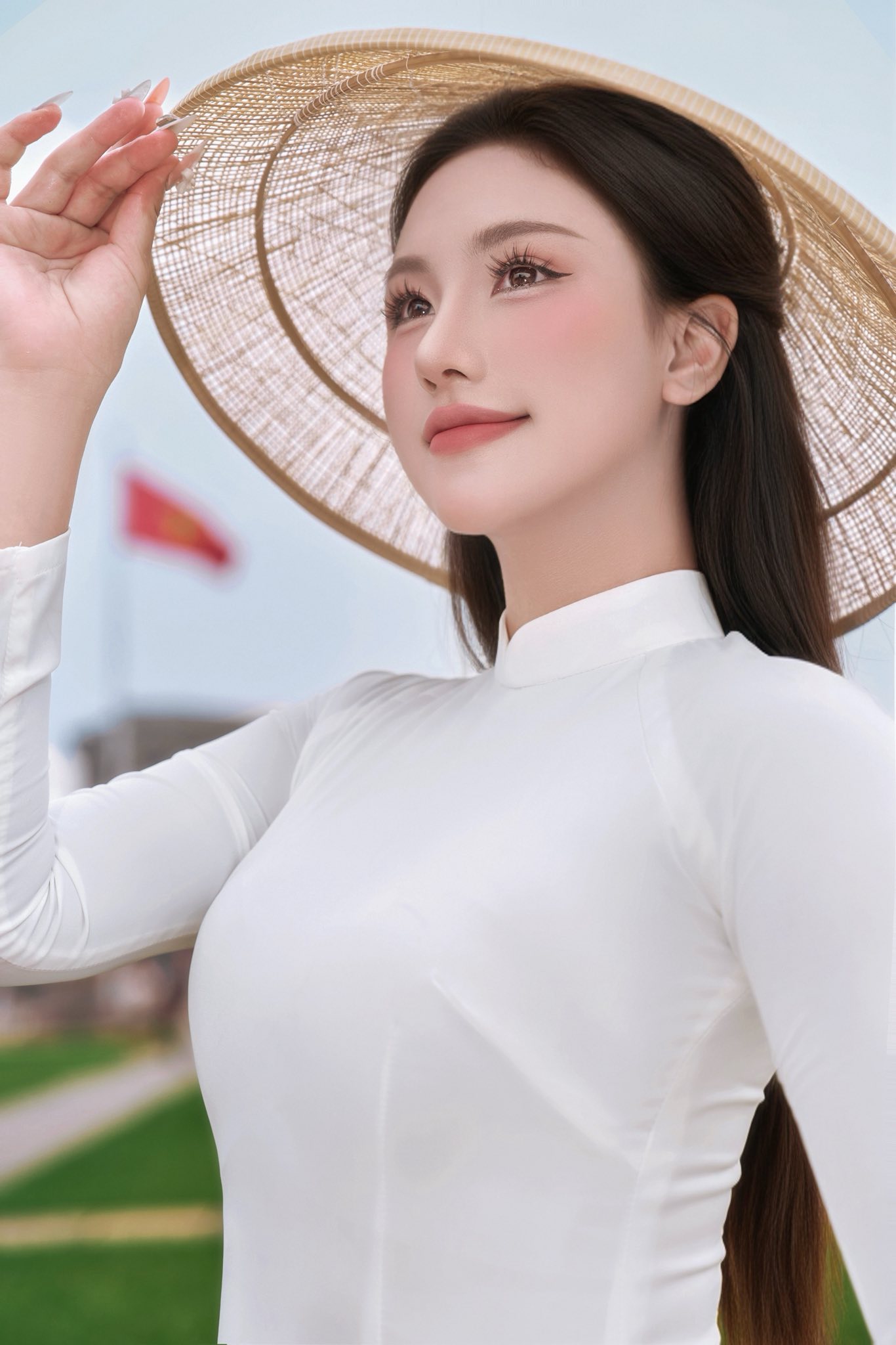 Thích thú với bộ ảnh áo dài ý nghĩa của Á Khôi Phương Anh nhân dịp kỷ niệm Ngày Thống nhất đất nước- Ảnh 2.