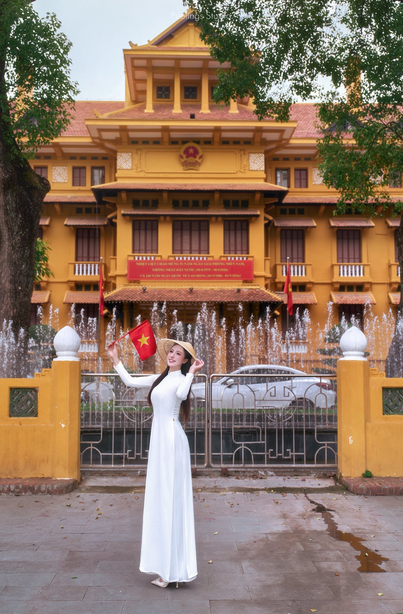 Thích thú với bộ ảnh áo dài ý nghĩa của Á Khôi Phương Anh nhân dịp kỷ niệm Ngày Thống nhất đất nước- Ảnh 6.