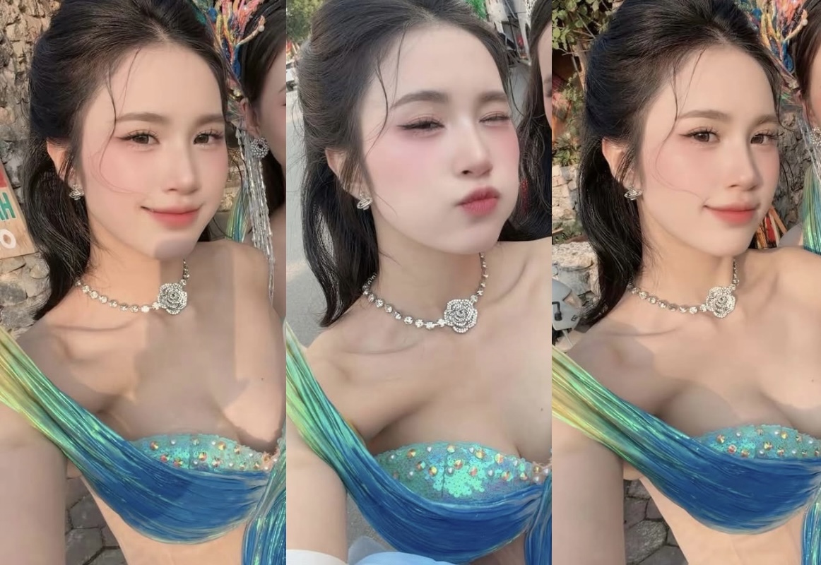 Hot girl tiên cá tại Carnaval Hạ Long xinh đẹp, bùng nổ nhan sắc khiến anh em "điêu đứng"- Ảnh 2.
