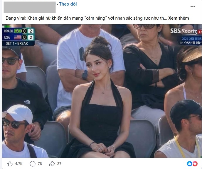 Danh tính cô gái đi xem tennis lọt vào cam thường nhà đài, nổi tiếng sau vài giây vì đẹp siêu thực- Ảnh 1.