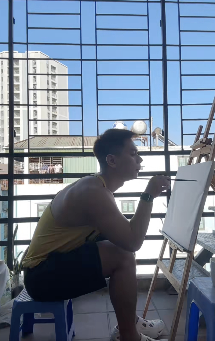 Cả TikTok hóa Lê Bống: Miệng ngậm cọ, tay tô màu, mắt nhìn xa xăm- Ảnh 11.