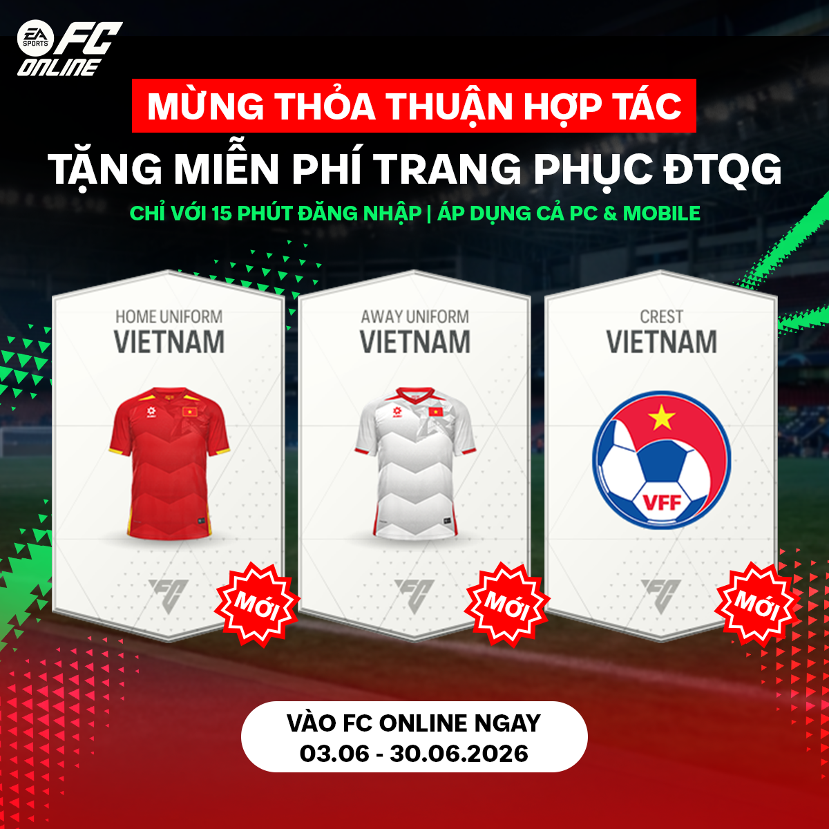 VFF hợp tác với EA Sports mang đến cơ hội cho game thủ FC Online sở hữu áo đấu đội tuyển Việt Nam- Ảnh 2.