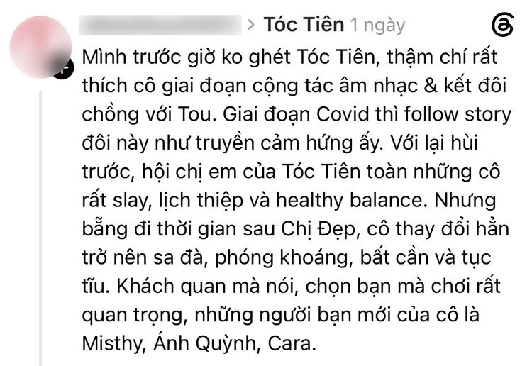 Chị đẹp Tóc Tiên "var" thẳng netizen kém duyên, đập tan định kiến "thay đổi tiêu cực" từ khi chơi với hội bạn MisThy- Ảnh 2.