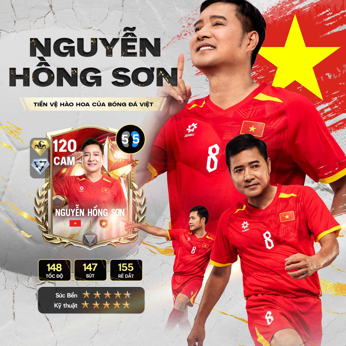 Thẻ Huyền thoại Nguyễn Hồng Sơn OVR 120 chính thức ra mắt FC Mobile VN