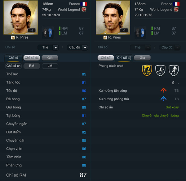 Robert Pires World Legend FIFA Online 3: Chàng pháo thủ lãng tử
