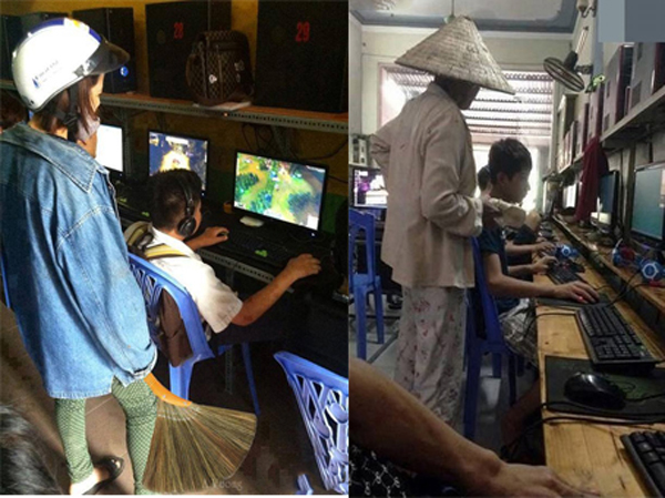 Các vụ phụ huynh có thể khởi kiện quán net làm ăn sai luật.