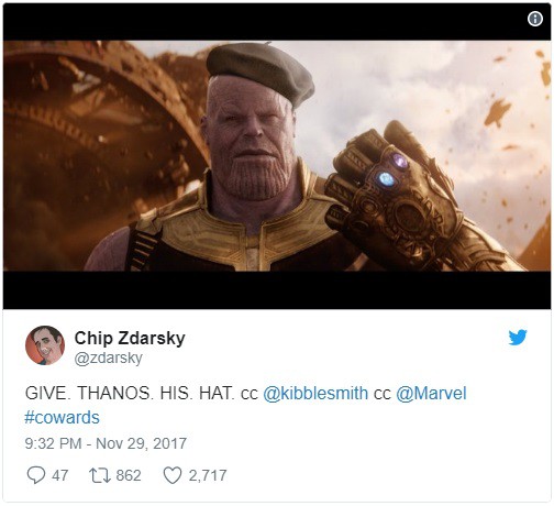  Có vẻ chiếc mũ nồi này khá hợp với dáng Thanos 