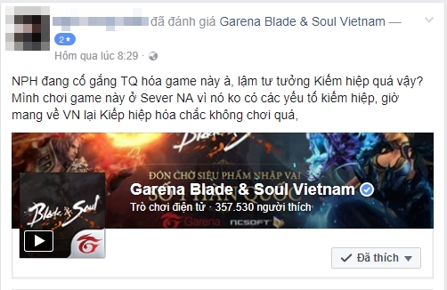 Tuy nhiên, có game thủ cho rằng mặc dù đây là game Hàn nhưng lại bị dịch thuật quá lậm tư tưởng kiếm hiệp