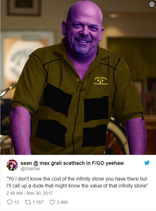  Nhiều người so sánh Thanos với Rick Harrison trong TV Show Pawn Shop. 