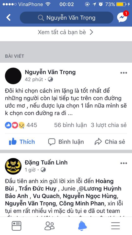  Ren - một trong những cái tên được cho là ra đi dưới áp lực của Optimus cũng lựa chọn im lặng. Tuy nhiên anh nói rằng, nếu được lựa chọn một lần nữa, anh sẽ không rời GAM 