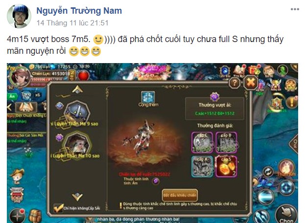  4m15 vượt boss 7m5 sau một ngày 