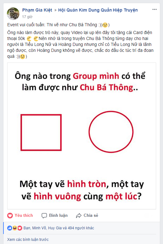 Hai tay vừa vẽ hình tròn, hình vuông cùng một lúc, bạn có làm được như Chu Bá Thông?
