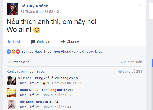Status đậm chất “thả thính”.