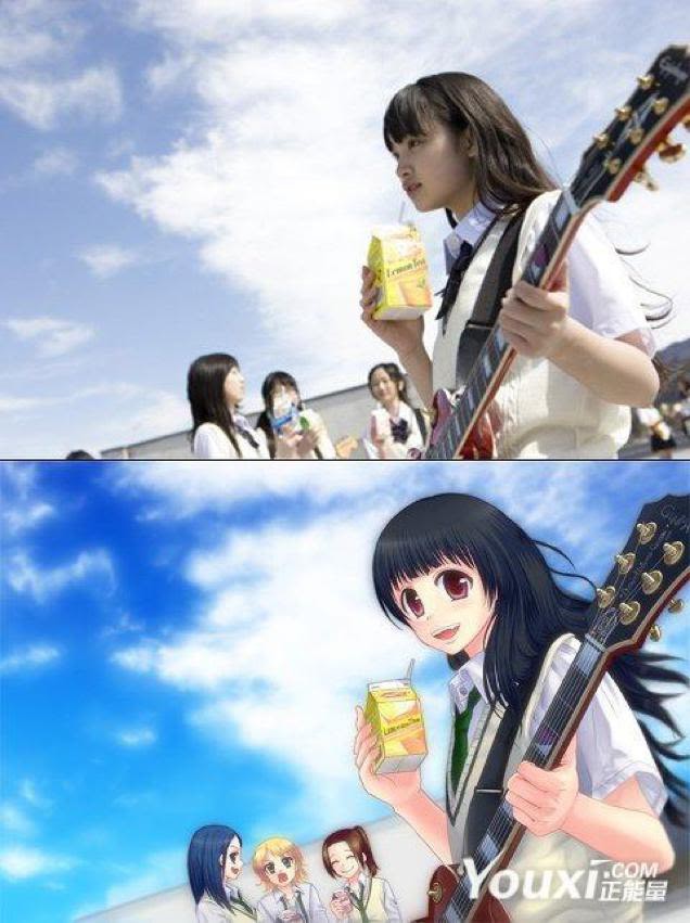 Đưa người thật vào những bức tranh Anime: Trào lưu mới đang gây sốt tại Nhật Bản