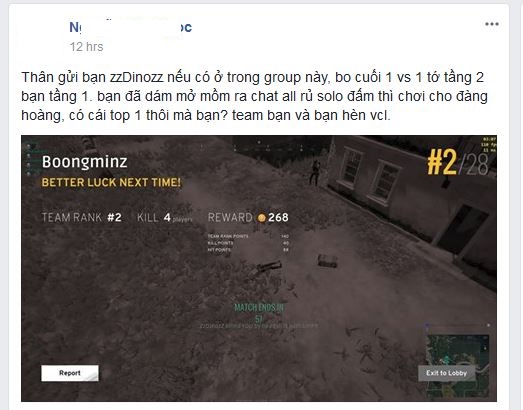  Vụ việc lừa đảo chiếm rank 1 vẫn đang rất hot trong cộng đồng PUBG Việt. 