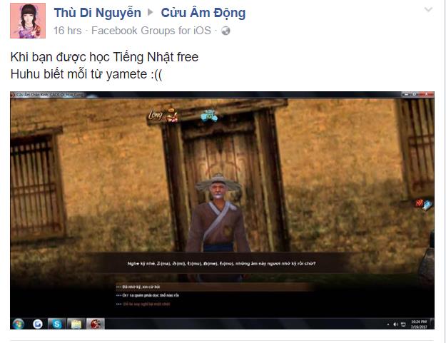 Game thủ CACK hứng thú khi bắt gặp tiếng Nhật