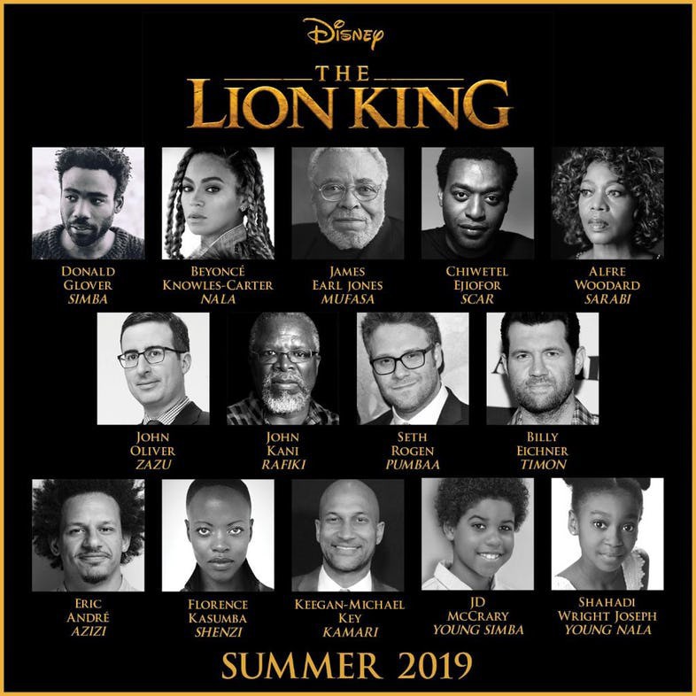 Dàn sao The Lion King phiên bản 2019