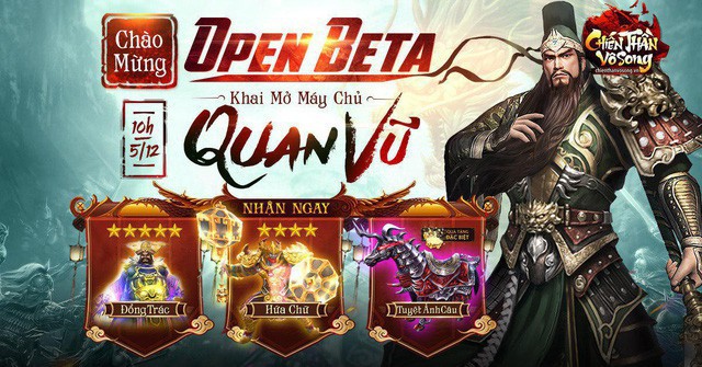  Chiến Thần Vô Song chính thức Open Beta, tặng tân thủ hàng loạt Thần tướng và Thần kỵ 