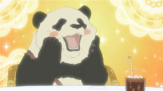  Chú gấu Panda to lớn trong anime giải trí đình đám Shirokuma Café luôn biết cách thu hút khán giả bằng những biểu cảm đáng yêu. 