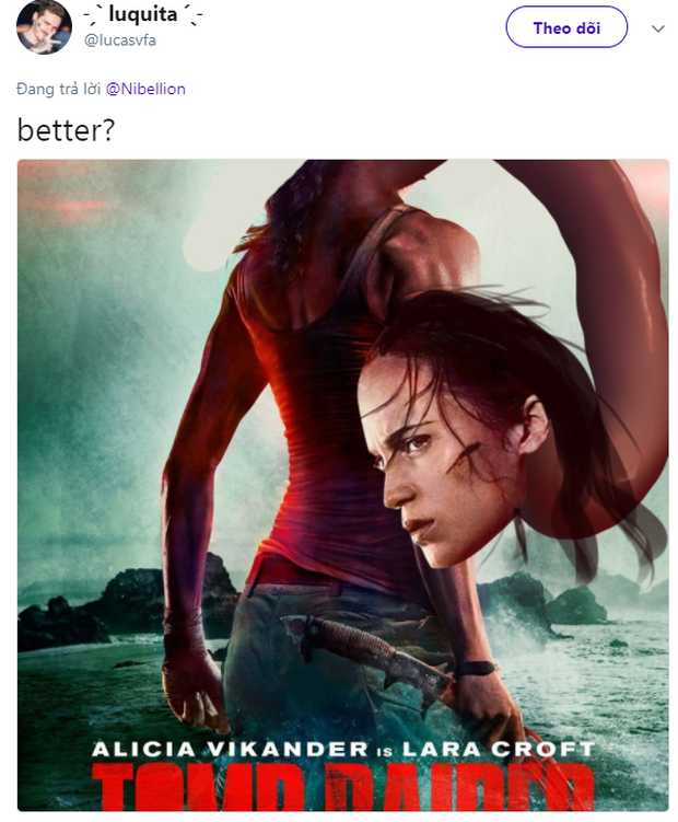Poster mới của phim Tomb Raider bị fan ném đá vì có chiếc cổ siêu dài