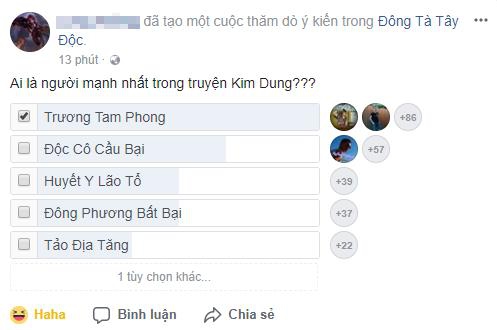  Rất nhiều người chơi Đông Tà Tây Độc nói riêng và độc giả Kim Dung nói chung đều cho rằng Trương Tam Phong là người mạnh nhất truyện Kim Dung 