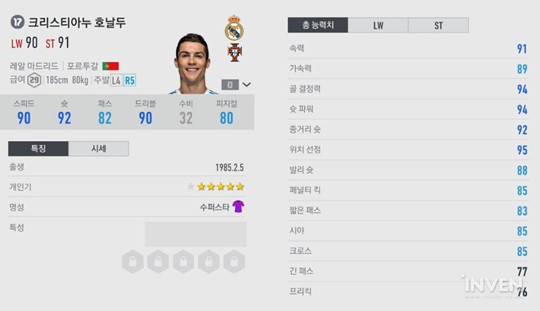 Thẻ season 17 sẽ là loại thẻ cầu thủ đầu tiên hiện diện trong FIFA Online 4