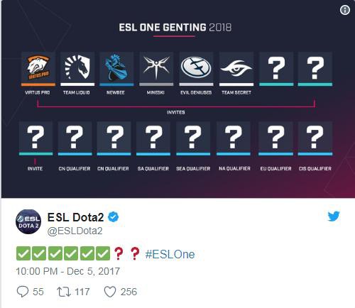 Fnatic bất ngờ trở thành cái tên cuối cùng được mời dự DOTA 2 ESL GENTING 2018