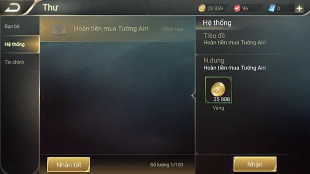 Thì ra đây là lý do khiến game thủ Liên Quân Mobile được trả lại 25888 vàng tiền mua tướng