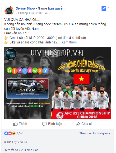 Game thủ sẽ được lợi gì nếu đội tuyển U23 Việt Nam chiến thắng U23 Uzbekistan trong trận chung kết ngày mai?