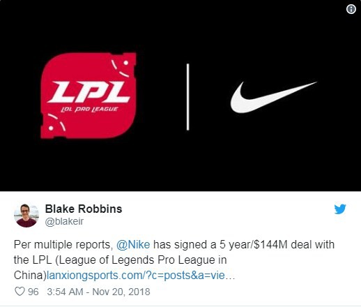 Hãng Nike công bố hợp đồng nghìn tỉ với LPL để giành quyền tài trợ trọn gói trang phục thi đấu LMHT tại giải đấu này - Ảnh 1.