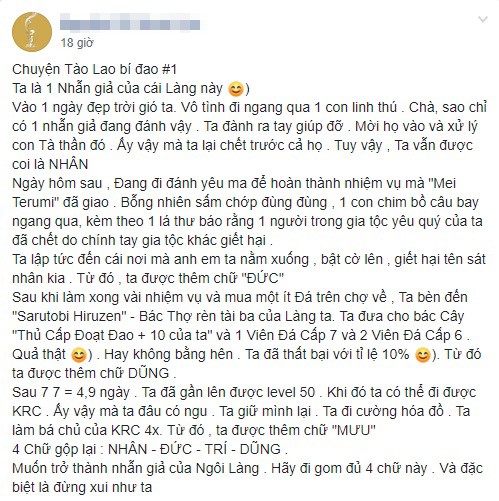 Thế nào là Nhân, Đức, Trí, Dũng? Gamer Làng Lá Phiêu Lưu Ký sẽ giải thích cho bạn bằng những minh họa cực kỳ hài hước - Ảnh 2.