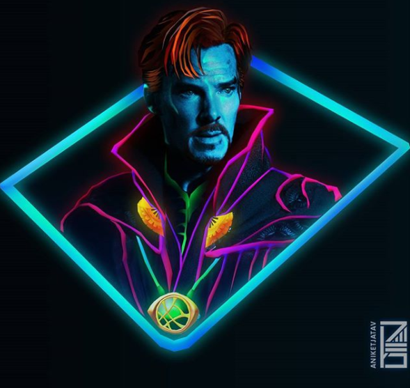 Các siêu anh hùng Avengers: Infinity War cực lạ lẫm dưới ánh đèn Neon
