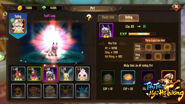 Tiểu Tiểu Ngũ Hổ Tướng: Full combo Pet, Trang bị, Phù cho team nông dân Thục Quốc late game