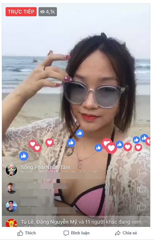 Kiều Anh Hera bất ngờ live stream đi biển hậu 