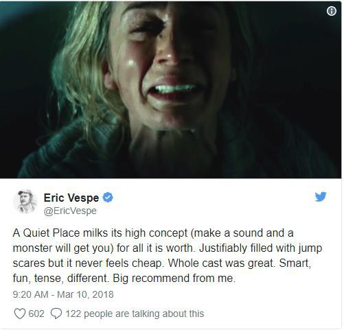 Phim kinh dị mong chờ nhất năm “A Quiet Place” được netizen ca ngợi hết lời