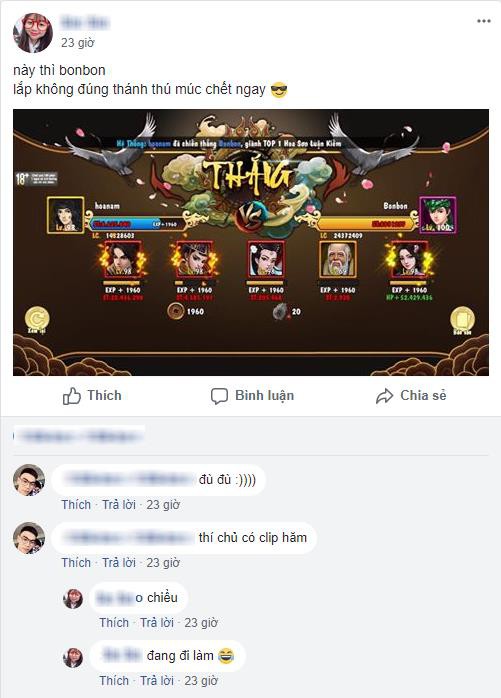 Game thủ “hoanam” bất ngờ đánh bại huyền thoại “Bonbon” và giành Top 1 Hoa Sơn Luận Kiếm tại server thi đấu Chí Tôn