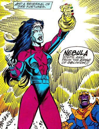  Vì chủ quan, Thanos đã bị Nebula đoạt được chiếc Găng tay vô cực. 