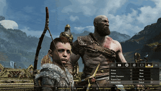Chết cười với khuôn mặt hài hước của Kratos trong tính năng mới của God of War