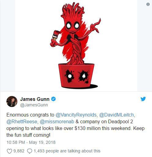 Chúc mừng thành công của Deadpool 2, bé Groot ăn mừng bằng việc cosplay lại chàng 