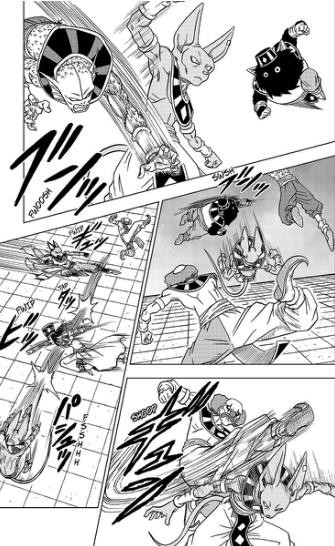  Cảnh Beerus chiến đấu với rất nhiều thần hủy diệt cùng một lúc trong manga Dragon Ball Super 