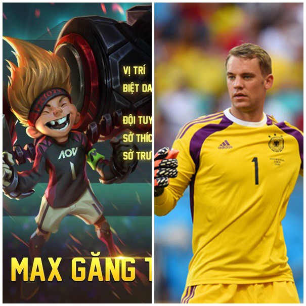  Max khoác áo số 1 và chơi ở vị thủ môn như M.Neuer. 