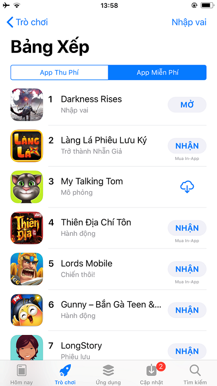 Chỉ sau 24h ra mắt tại Việt Nam, Darkness Rises đã leo lên Top 1 BXH