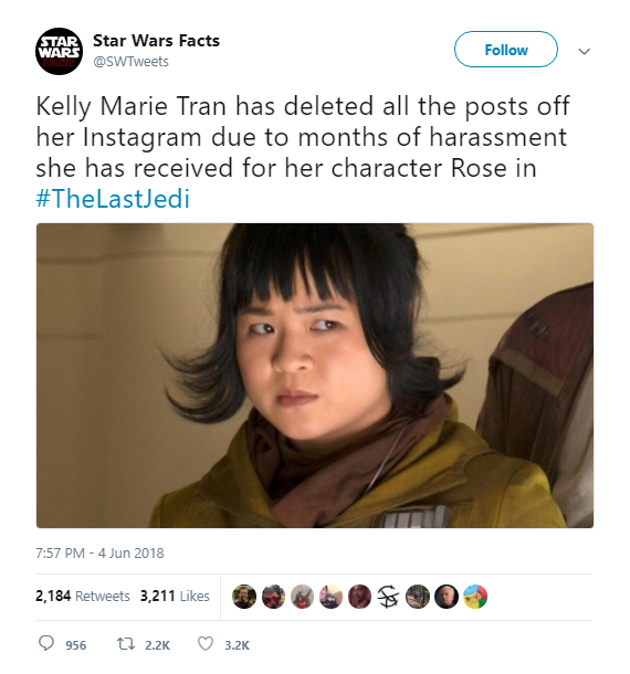 Fan cuồng “Star Wars” quá khích khiến sao nữ gốc Việt ẩn hết tất cả ảnh Instagram?